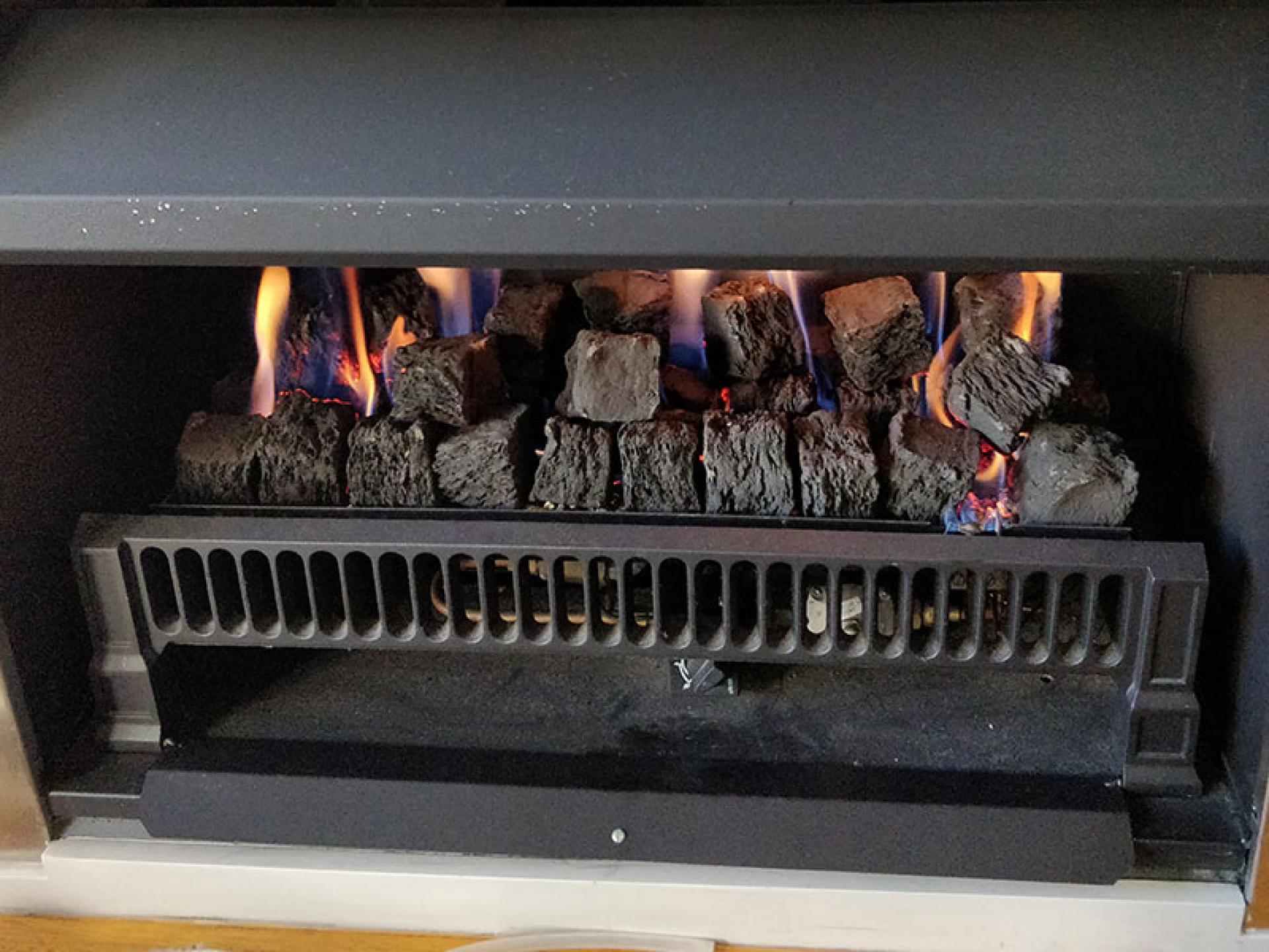 new install of a fireplace